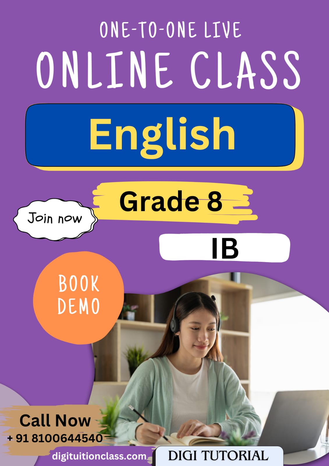 Online English tuition for class 8 for IB students