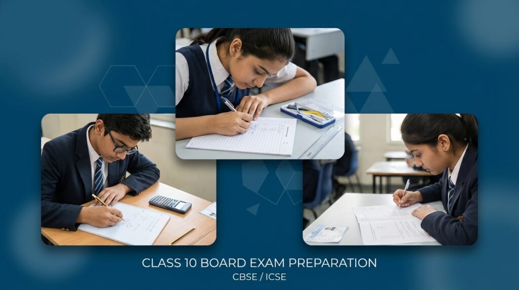 Students giving final board examinations