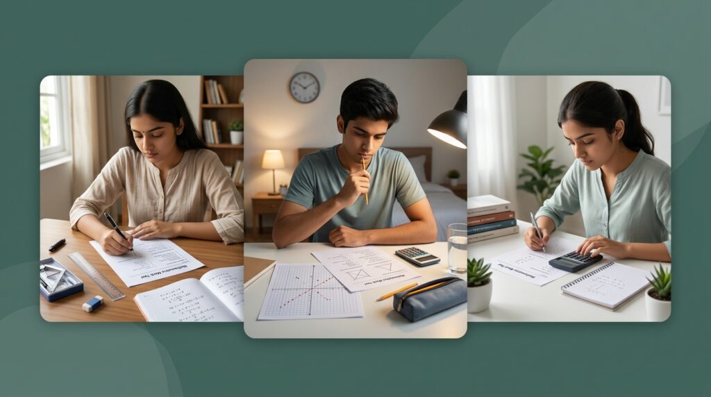 Students are practicing Mock examinations