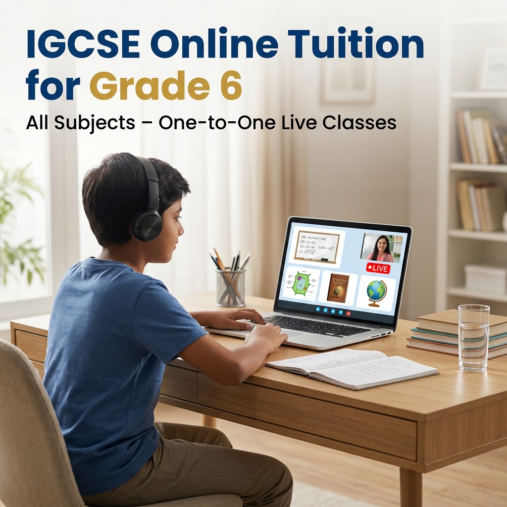 Online tuition for grade 6 for IGCSE curriculum on all subjects