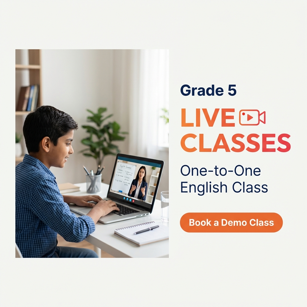 One to one online English tuition for class 5