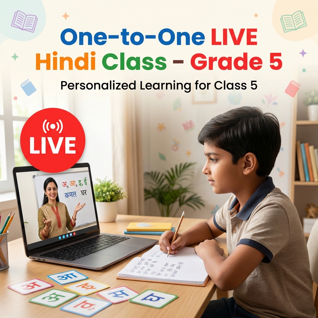 One to one online Hindi tuition for class 5