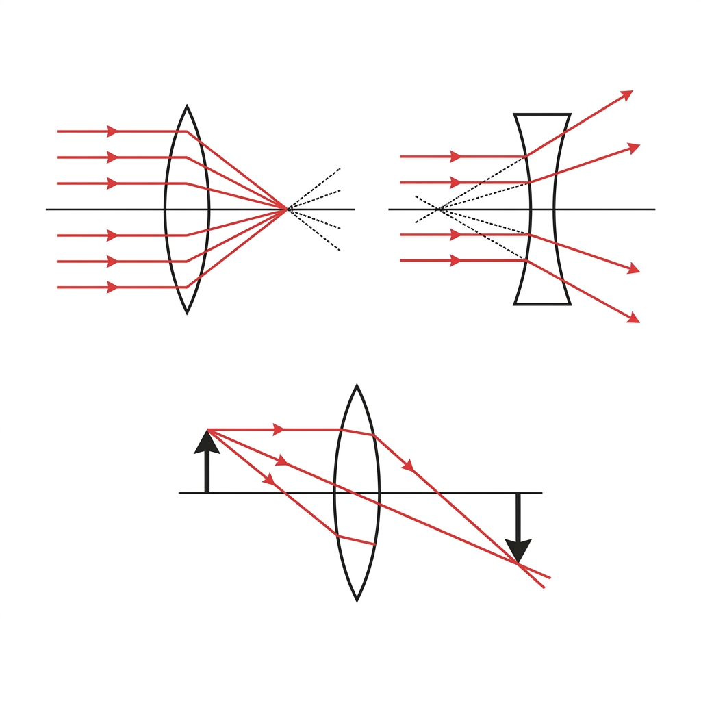 Refraction through lenses, chapter class 10 ICSE included in tuition