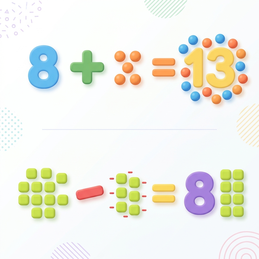Class 2 math addition & subtraction using simple numbers for beginners