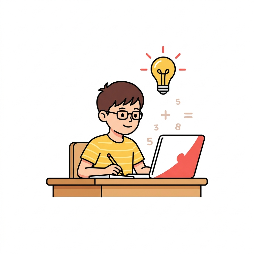 Better concentration as part of the benefits of online math classes for class 5