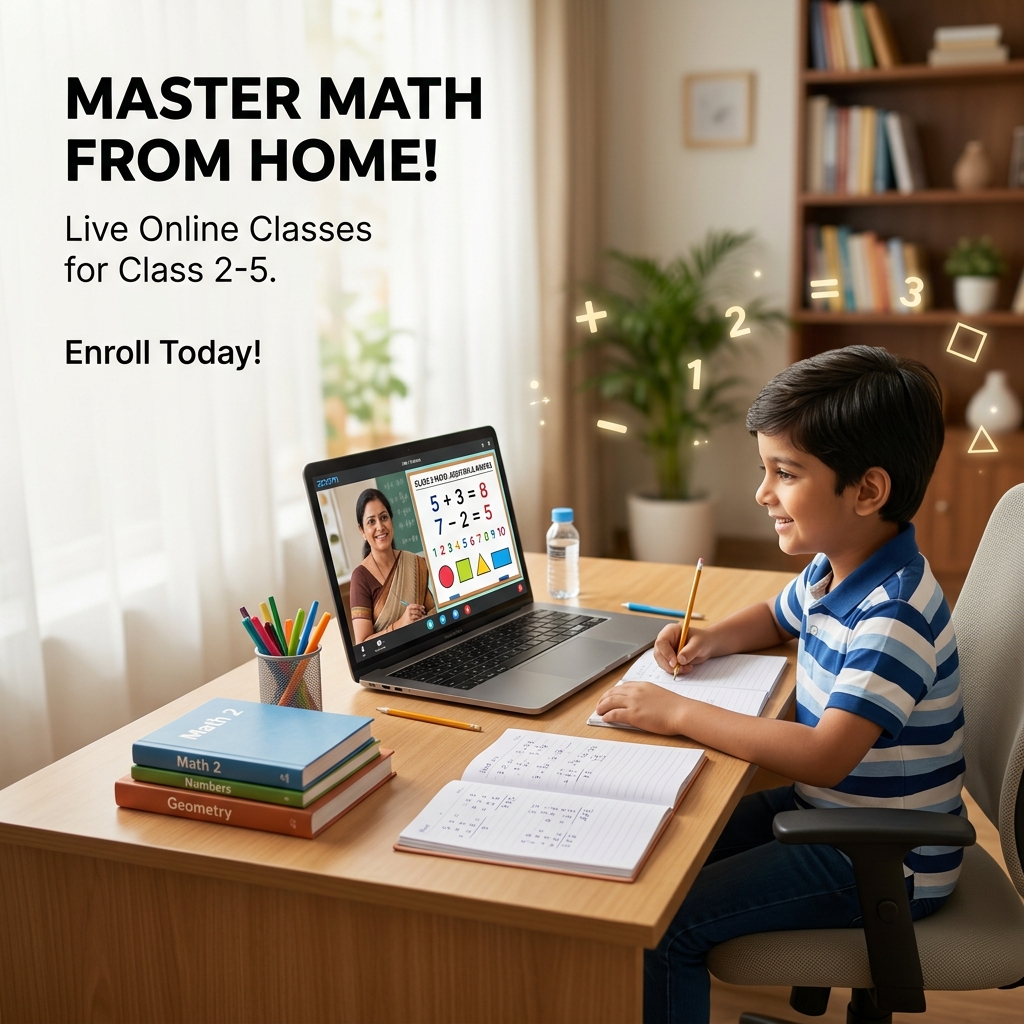 Online Math classes for class 2 for better clarity on school syllabus concept and score high