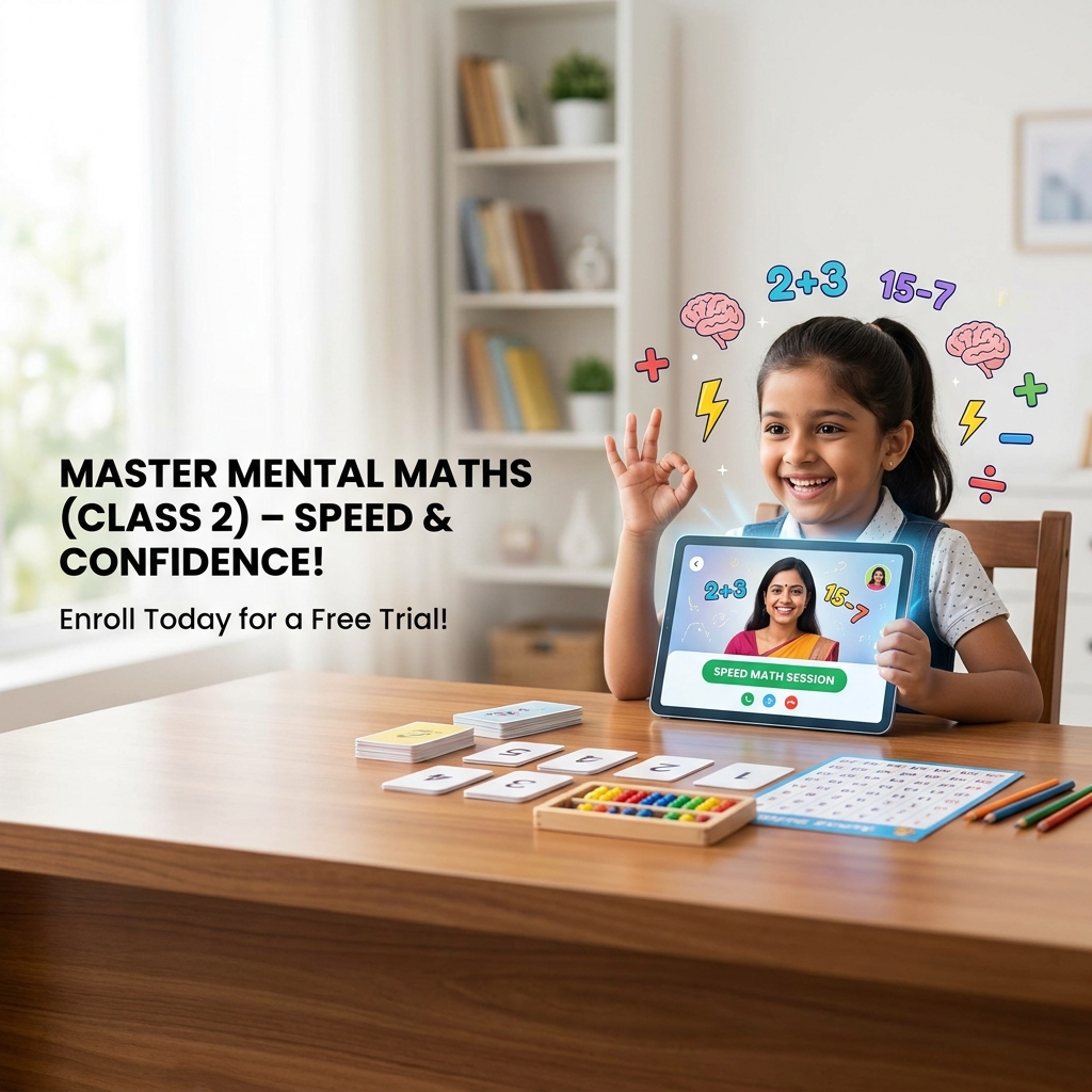 Mental maths practice for Class 2 students improving speed and accuracy