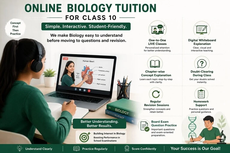Online biology tuition for class 10 with diagram-based learning