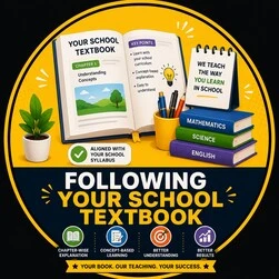 School textbook of the student which is followed on online class teaching