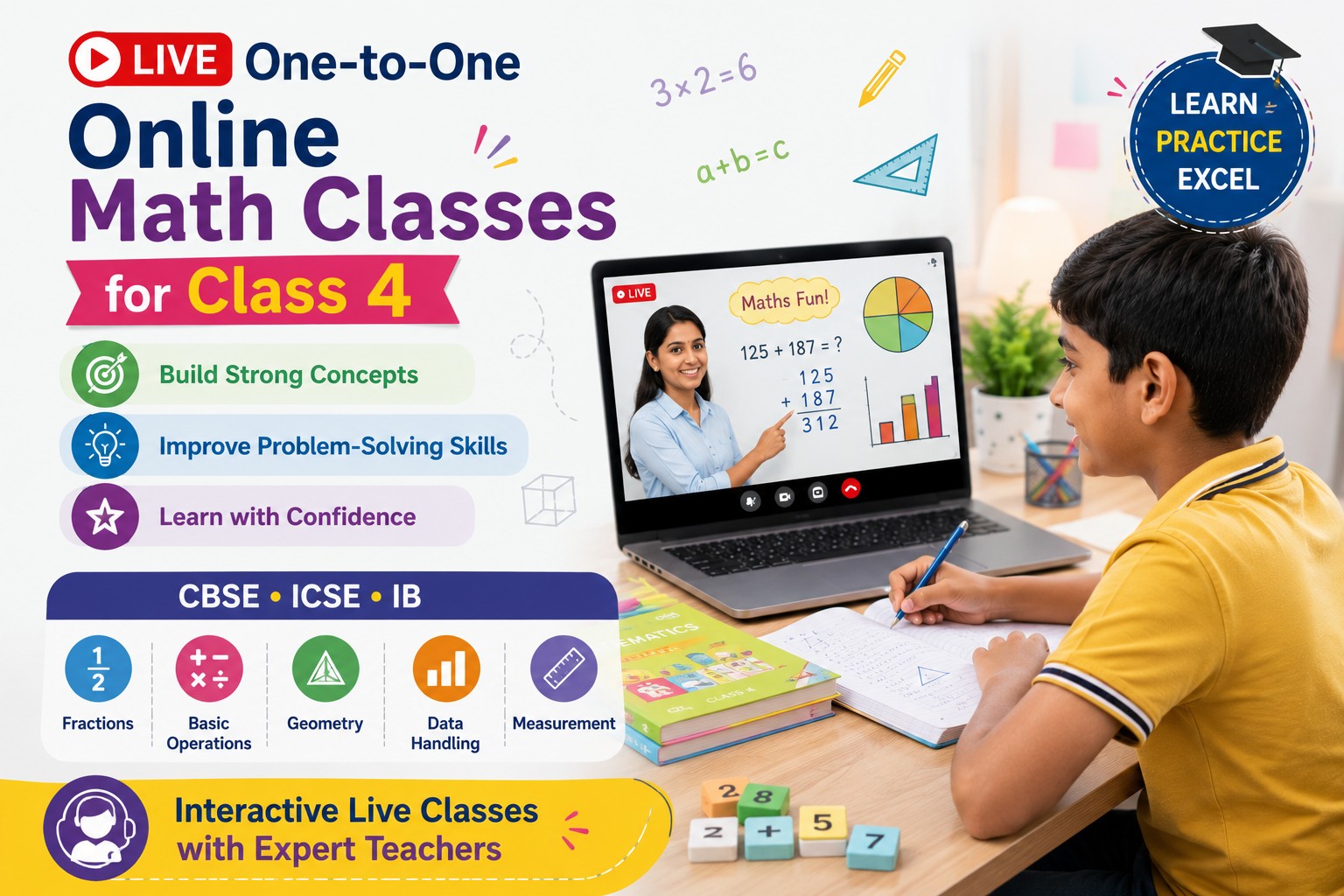 LIVE one to one Onlne tuition for class 4