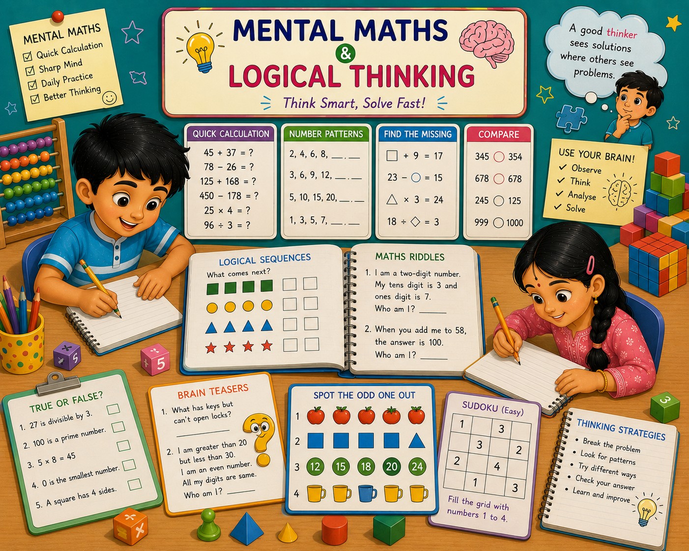 Mental Math and logical thinking for grade 4 math