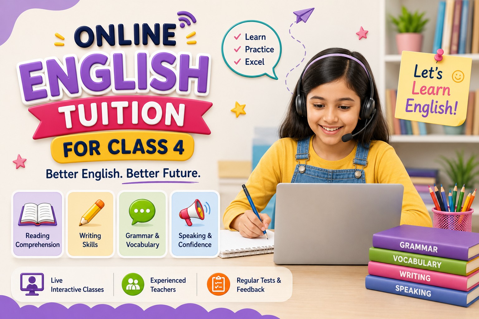 Online English tuition for class 4