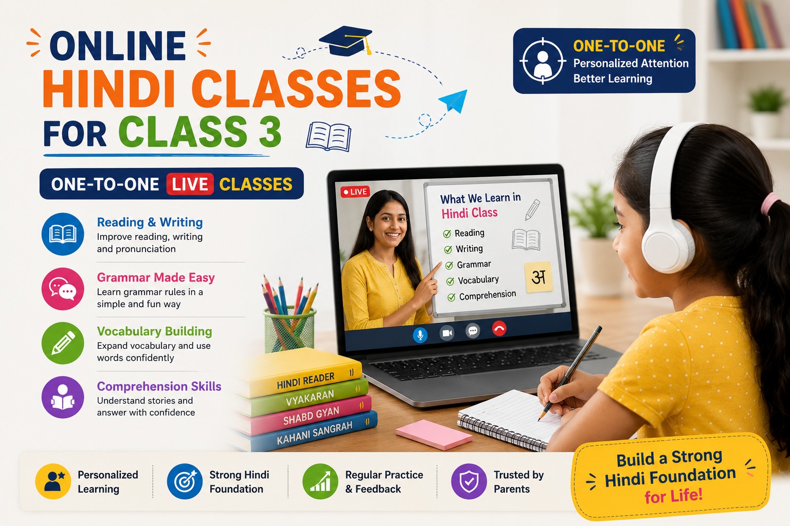 Online Hindi tuition for class 3