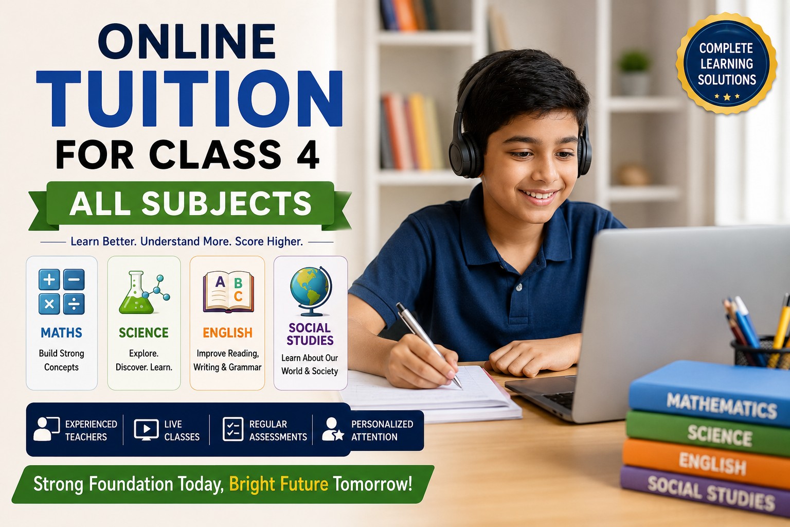 Online tuition for class 4 on all subjects