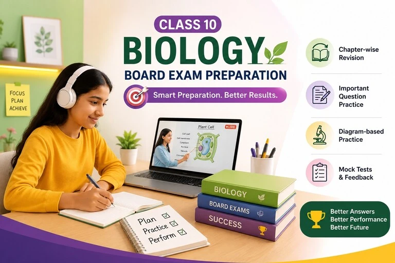 Online Biology coaching for Class 10 board exam preparation and revision