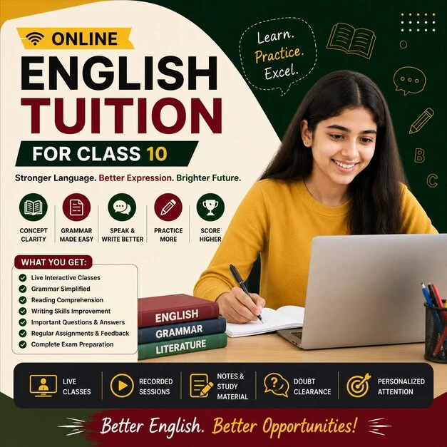 Online English tuition for class 10 students