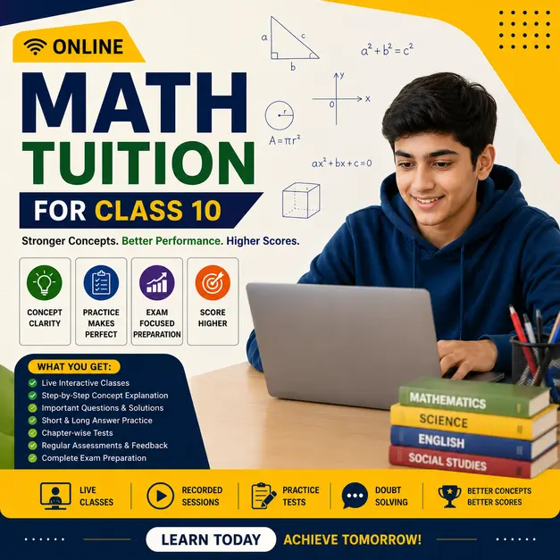 Online Maths tuition for class 10 for ICSE and CBSE
