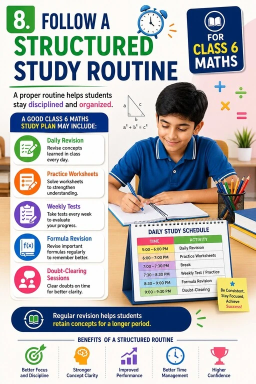 structured study routine for Maths