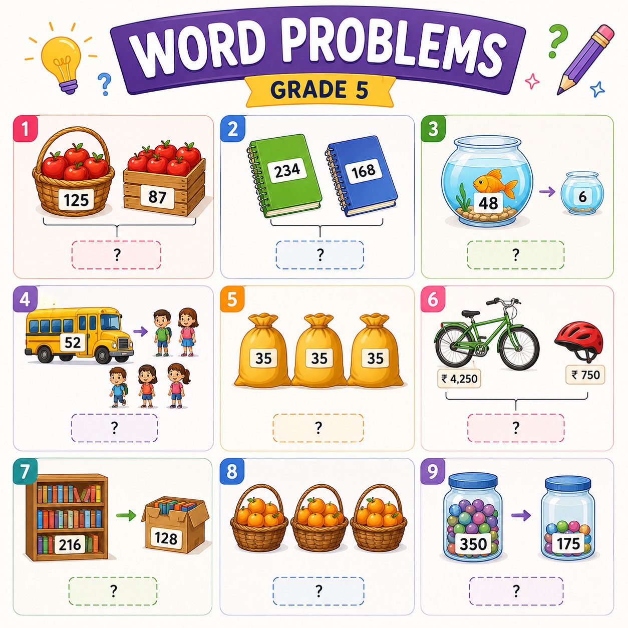 Word problem solving in online maths classes