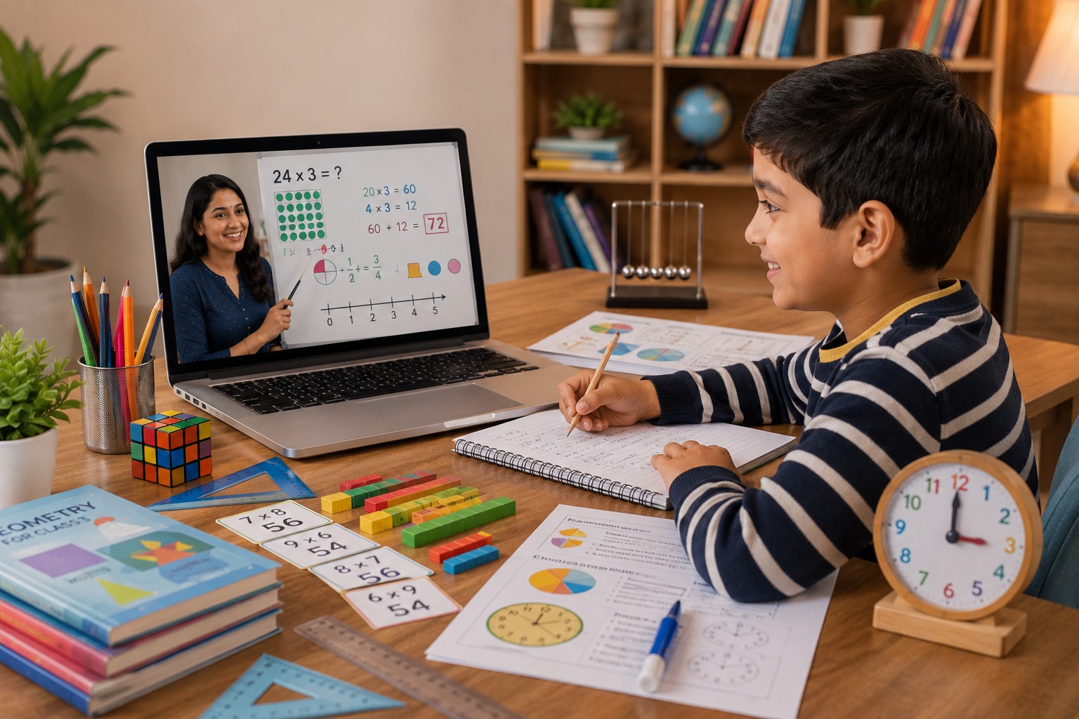 Online math classes for class 3 on CBSE, ICSE, IB and State board