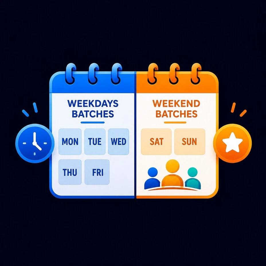 Weekdays and Weekend batches