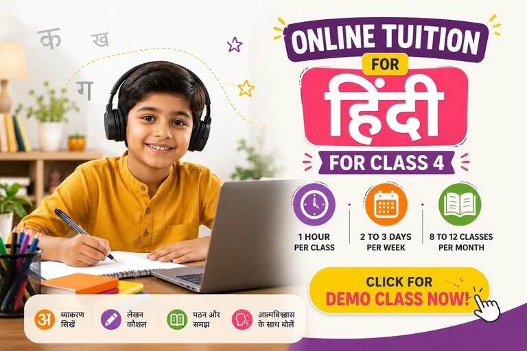 Online Hindi Tuition for class 4 students