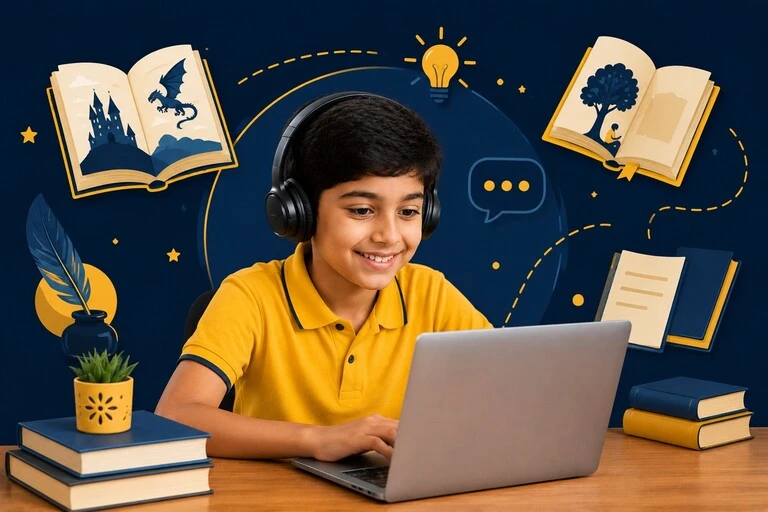 Online tuition for class 5 on English Grammar and Literature both